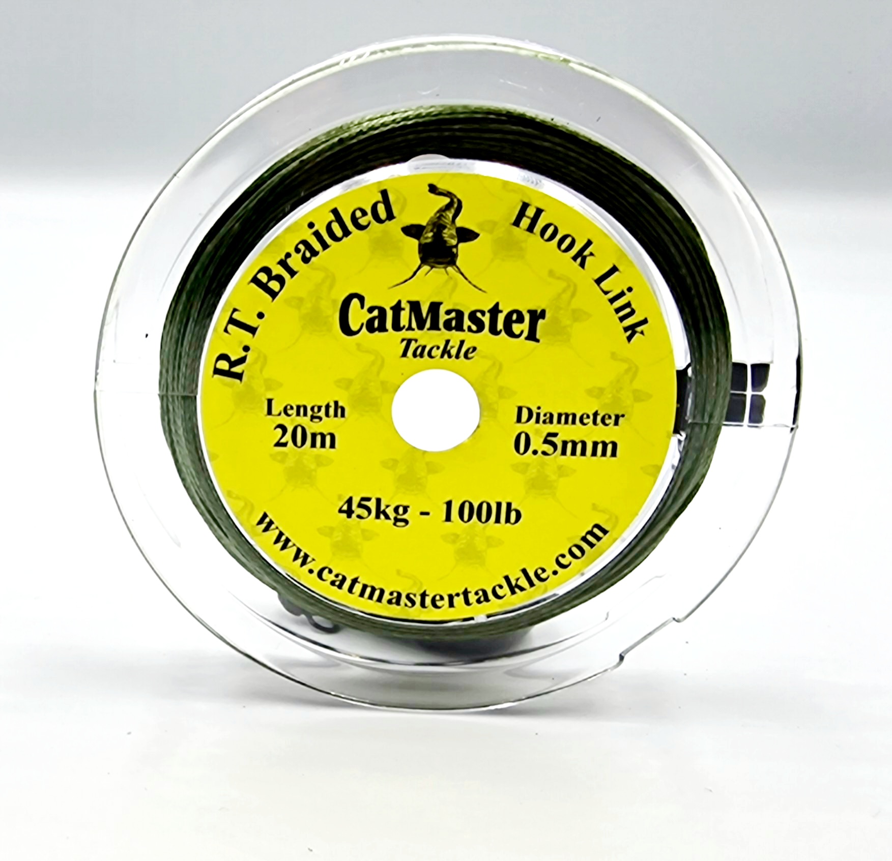 CatMaster Tackle R.T. Braided Cat Leader 100lb Green 20 Metre Spool