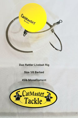 CatMaster Tackle Duo Rattler Popper Live Bait Rig 1/0 Barbed Yellow