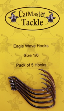 CatMaster Tackle Eagle wave Hooks 1/0 (pack of 5)