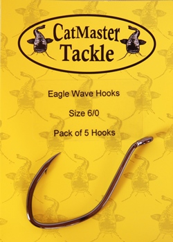CatMaster Tackle Eagle Wave Hooks size 6/0 (pack of 5)