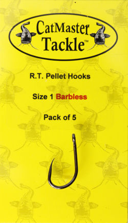 CatMaster Tackle R.T. Pellet Hooks size 1 Barbless