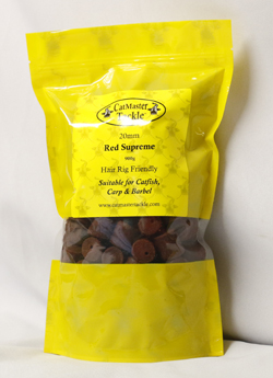 CatMaster Tackle Hair Rig Friendly Red Supreme Pellets 20mm 900gm Pouch