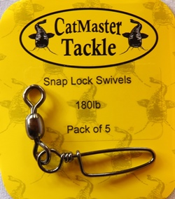 CatMaster Tackle Snap Lock Swivels 180lb