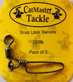 CatMaster Tackle Snap Lock Swivels 250lb